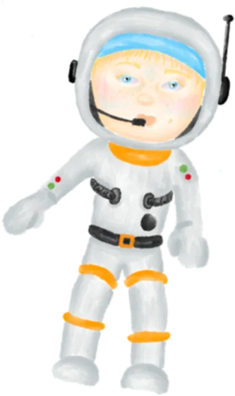 Hauptfigur Theo als Astronaut